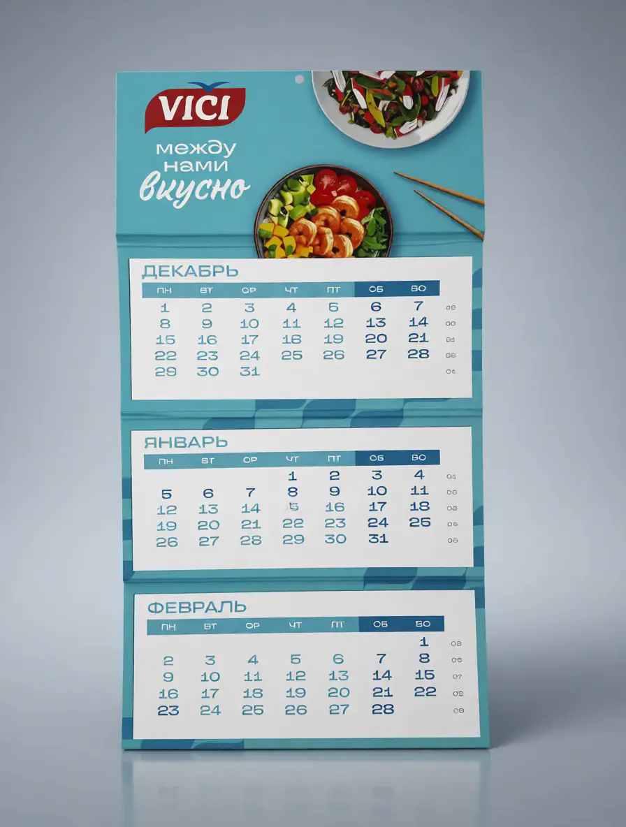 Квартальный календарь «VICI» с индивидуальным дизайном